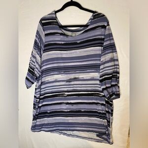 Kenar Women's Striped Tunic - Lavender and Black